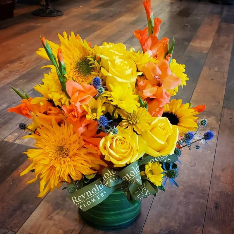 Sunshine Garden Cylinder Vase