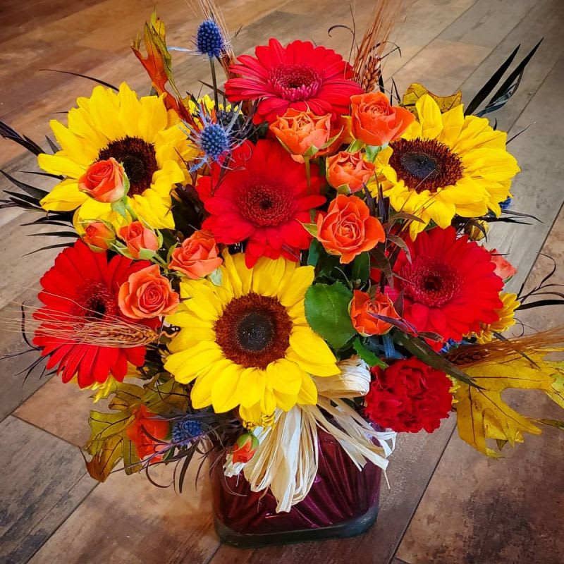 Autumn Sun Cube Bouquet