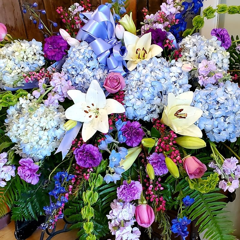 Lavender & Blue Casket Cover