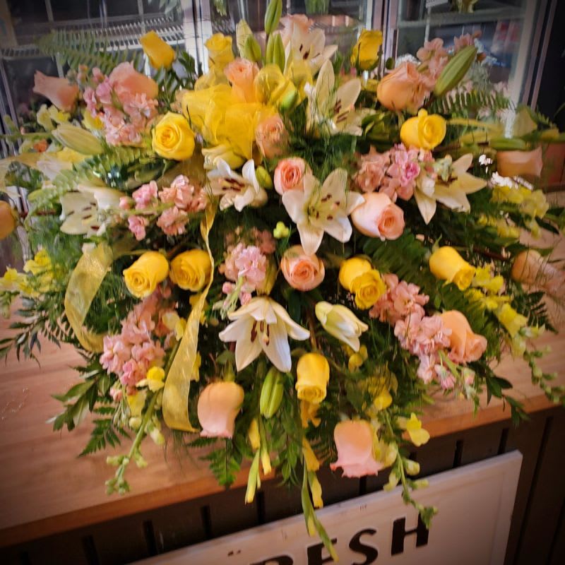 Peach and Yellow Blanket