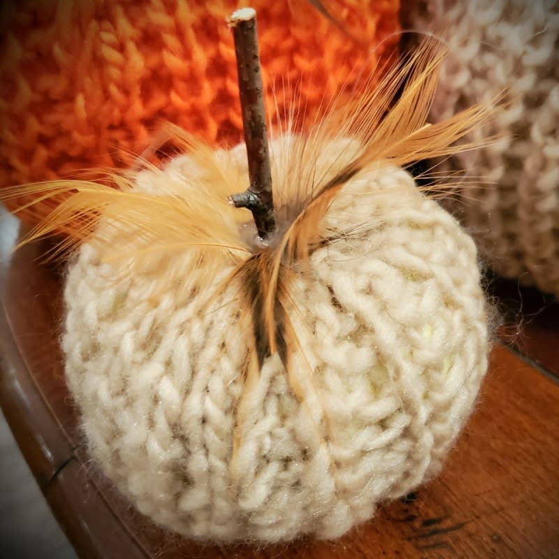 Crocheted Pumpkin, Butternut, Small Flower Bouquet