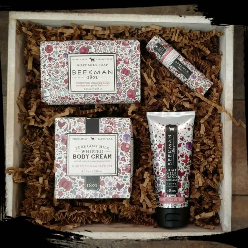 Beekman Honeyed Grapefruit Goat Milk Gift Set Flower Bouquet