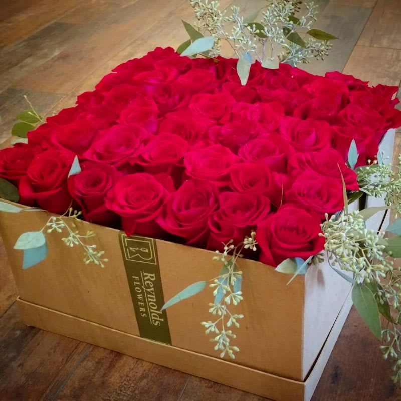 Luxury Rose Box – 42 Red Roses