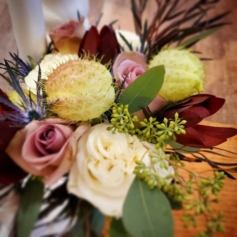 Autumn Dahlia Bride's Maid