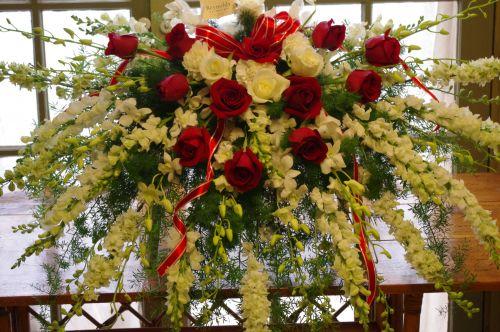 ORCHID & ROSE Casket Cover