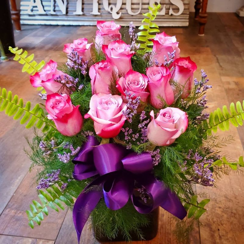Dozen Lavender Rose Bouquet