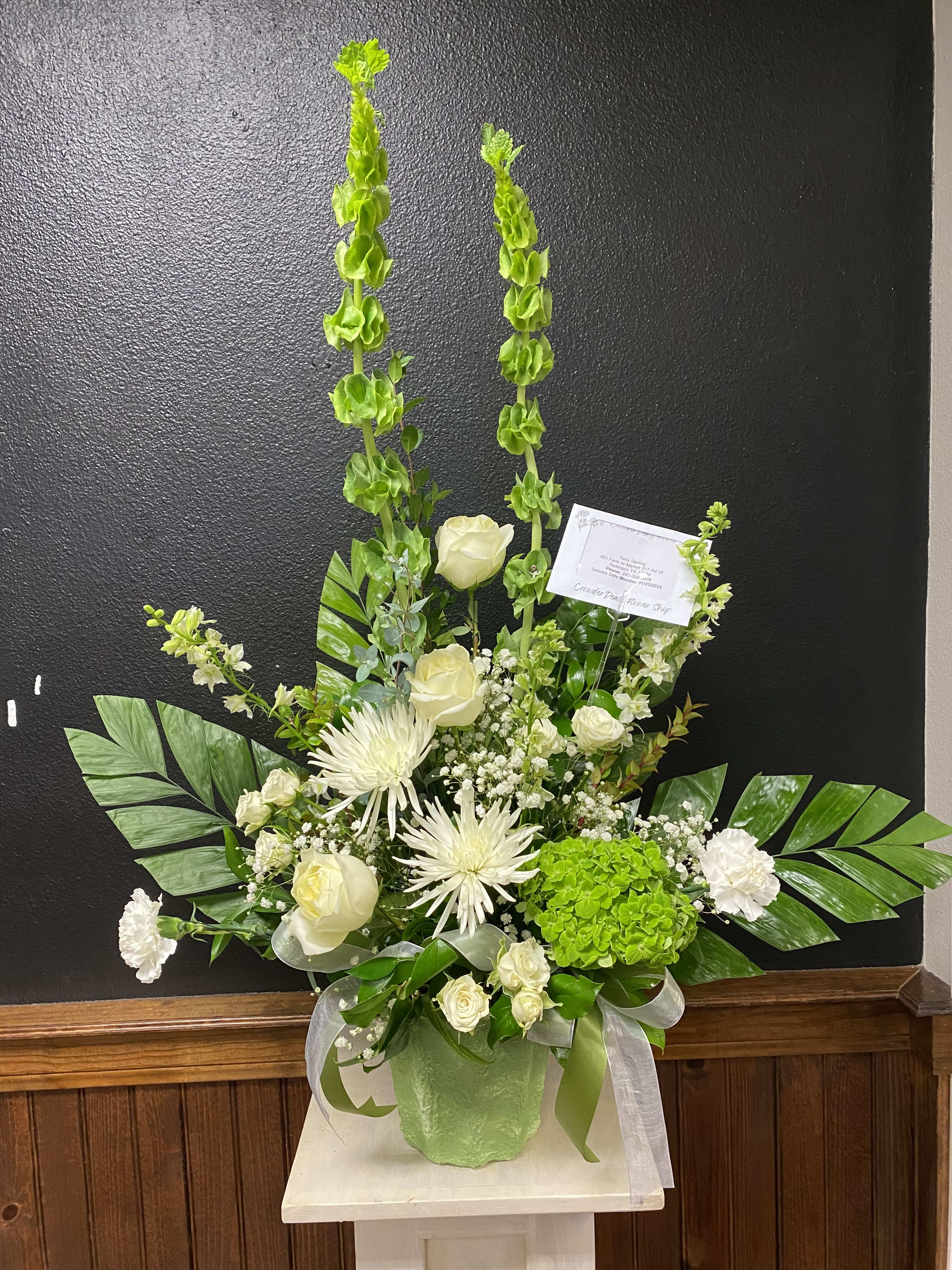 Funeral Basket - Premium ( Flowers/Colors May Vary) Flower Bouquet