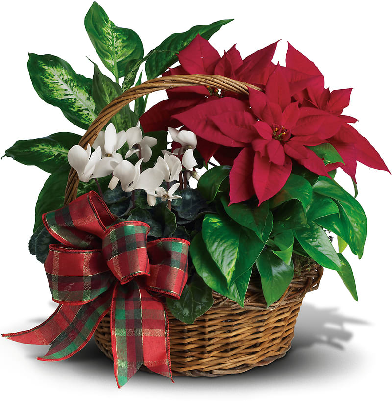 Holiday Homecoming Basket Flower Bouquet