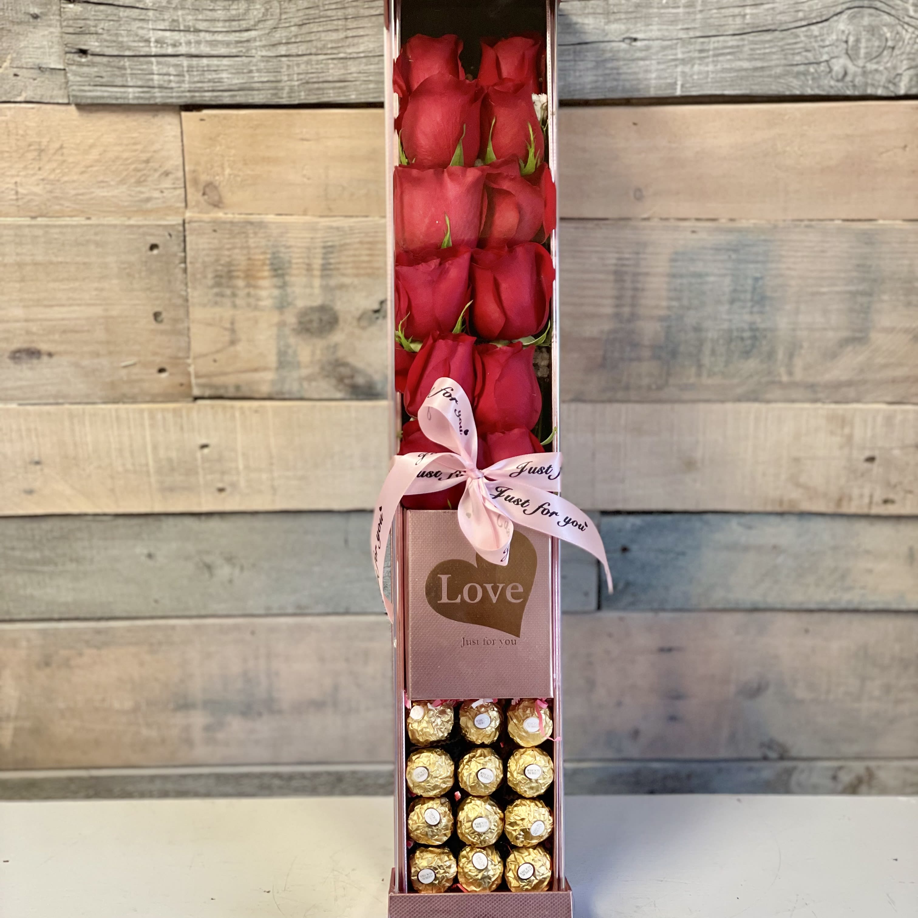 Pink Rose Box by Fanny's Flowers