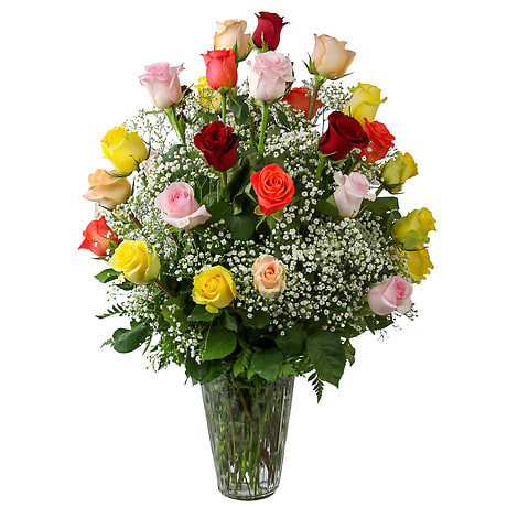 3 Doz Mix Roses Flower Bouquet