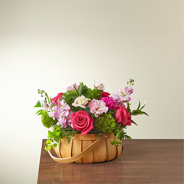 Radiance in Bloom Basket Flower Bouquet