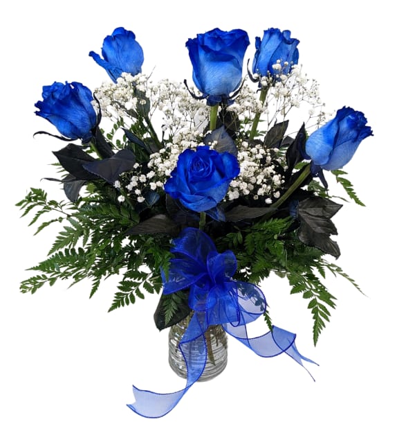 Blue Crush Roses (Half Dozen) VM-204 Flower Bouquet