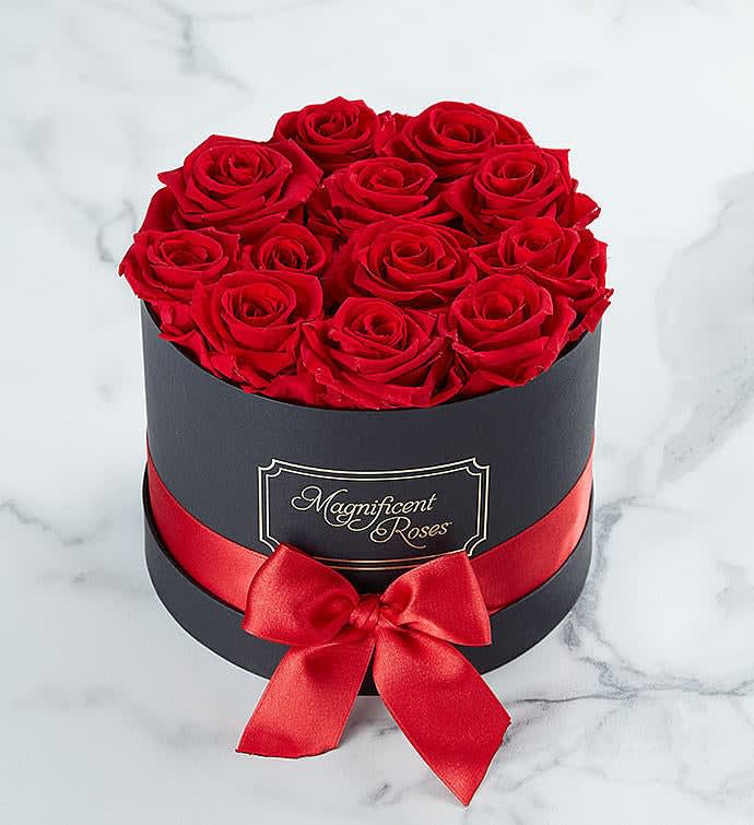 Magnificent Roses® Preserved Red Roses Flower Bouquet