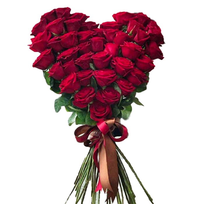 Heart-Shaped Rose Bouquet