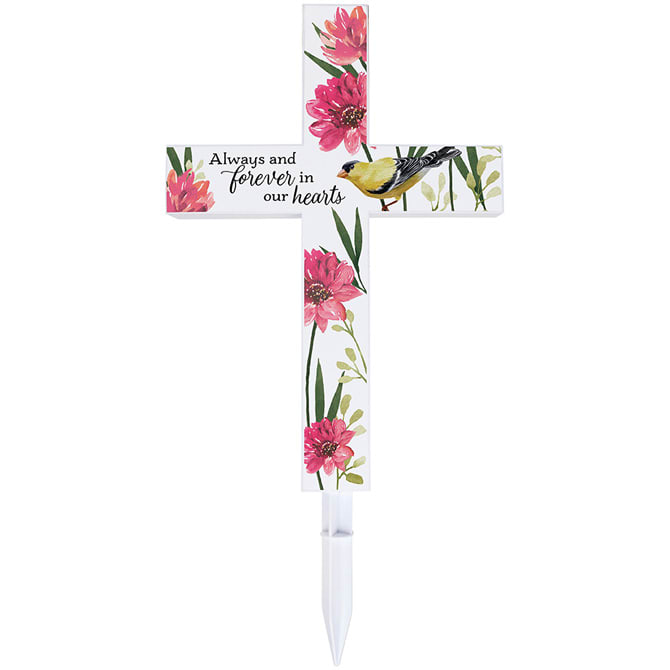 Solar Cross Stake Flower Bouquet