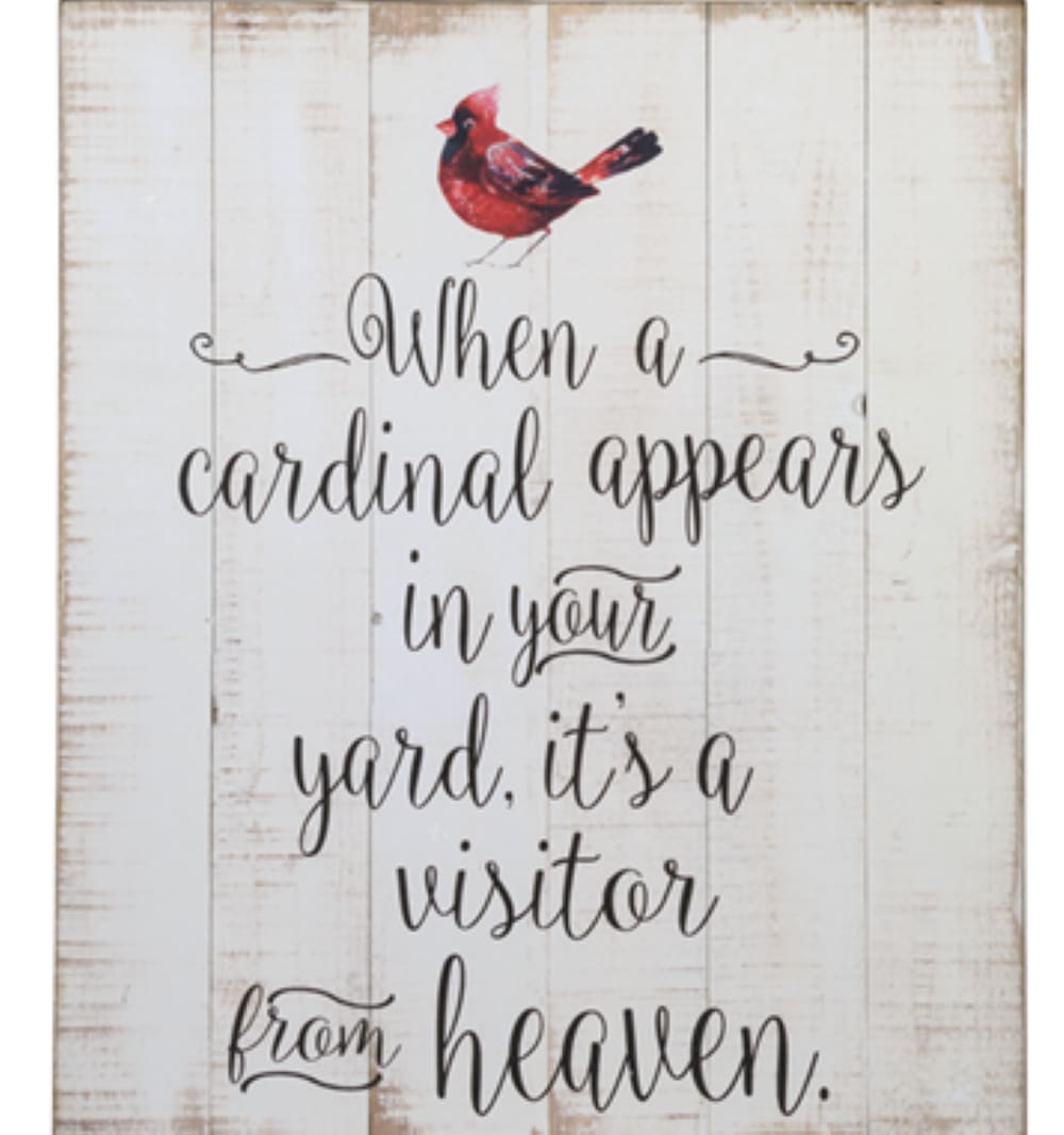 When a Cardinal Appears Vertical Wall Plaque