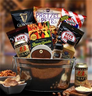 Beer Lovers  Gift Pail Flower Bouquet