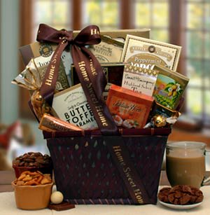 Home Is Where The Heart Is Housewarming Gift Basket Flower Bouquet