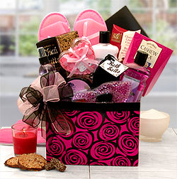 A Spa Day Getaway Gift Box Flower Bouquet