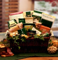 The Indulgent Gourmet Gift Basket Flower Bouquet