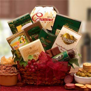 The Vintage Gourmet Gift basket Flower Bouquet