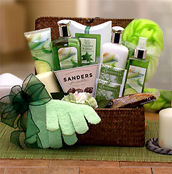 Serenity Spa Cucumber & Melon Gift Chest Flower Bouquet