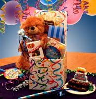 Birthday Surprise Care Package Flower Bouquet