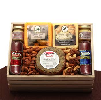 Premium Selections Meat & Cheese Gift Crate Flower Bouquet