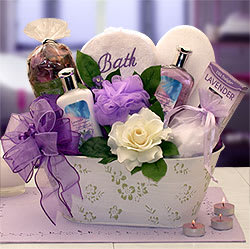 Tranquil Delights Bath & Body Gift Set Flower Bouquet