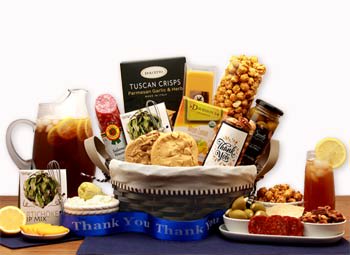 Thank You So Much Gift Basket Flower Bouquet