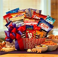 Snack time Favorites Gift Basket Flower Bouquet
