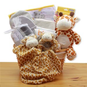 Jungle Safari New Baby Gift Basket - Yellow