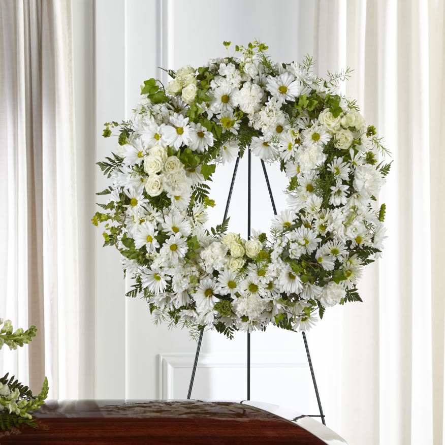Faithful Wishes Wreath Flower Bouquet