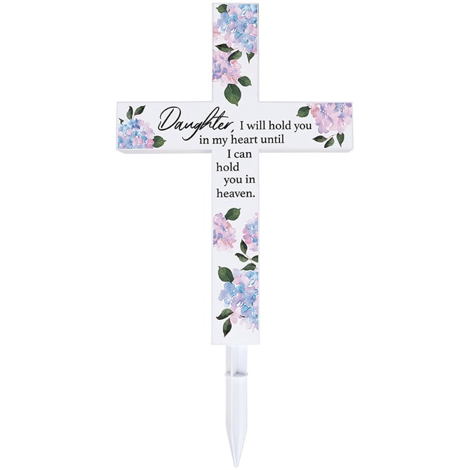 Solar Cross Stake - Daughter Flower Bouquet