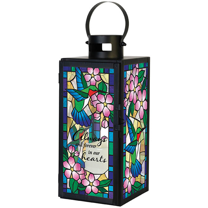 Always and Forever Stained Glass Lantern