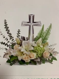 Crystal Cross Fresh Flowers