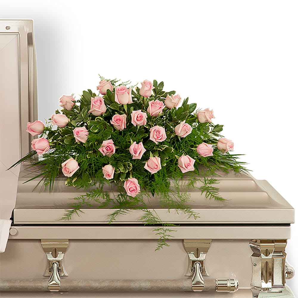 Pink Tranquility Casket Spray Flower Bouquet