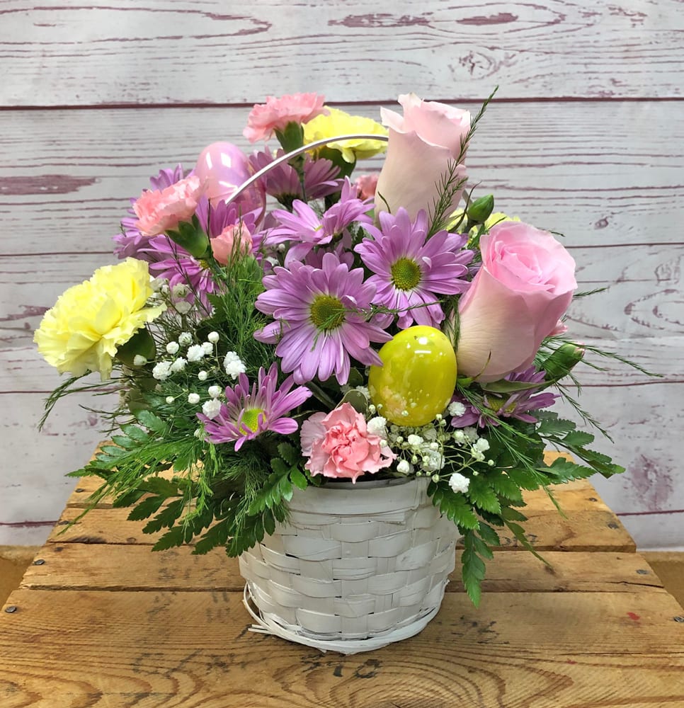 Easter Egg Basket Flower Bouquet