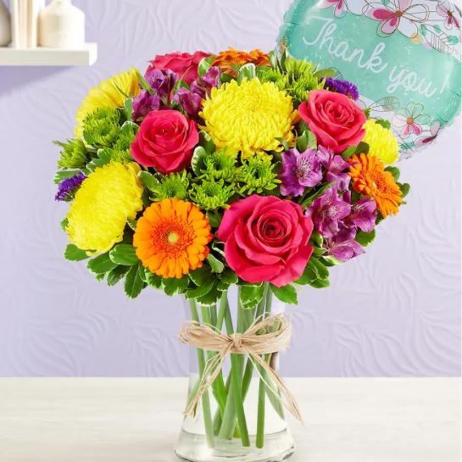 Fields of Europe Celebration with Thank You Balloon