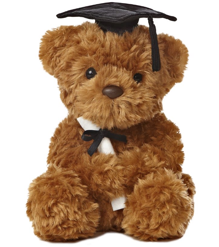 Graduation -8.5" Wagner Bear - Black Cap Sandra Bear 001