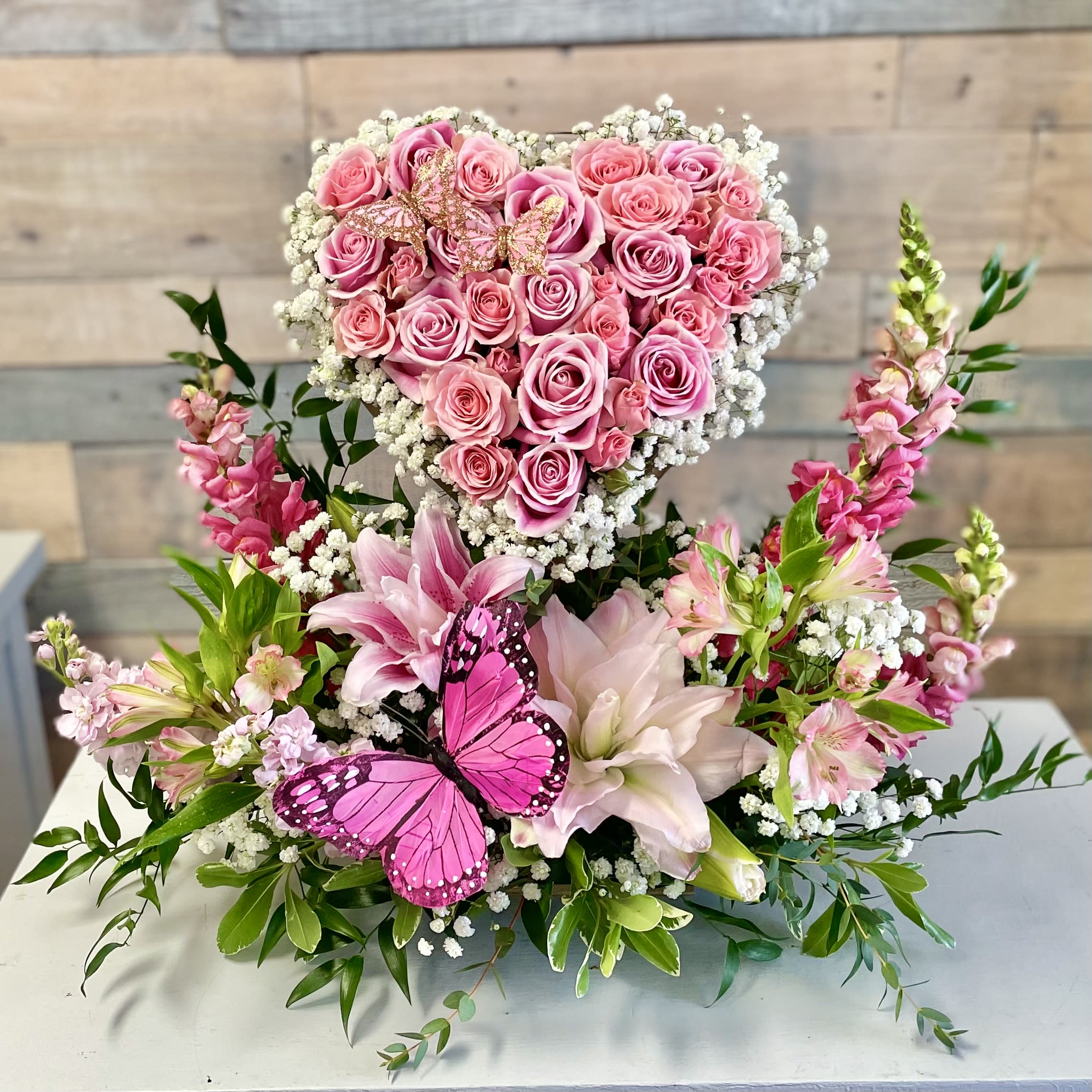 Heart and Butterflys by Fanny's Flowers