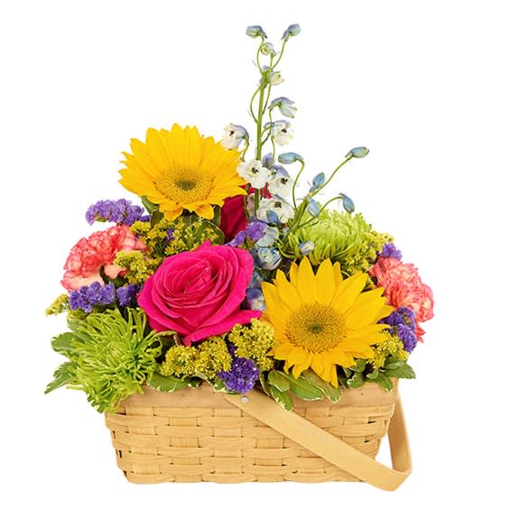 Sunshine Basket Flower Bouquet
