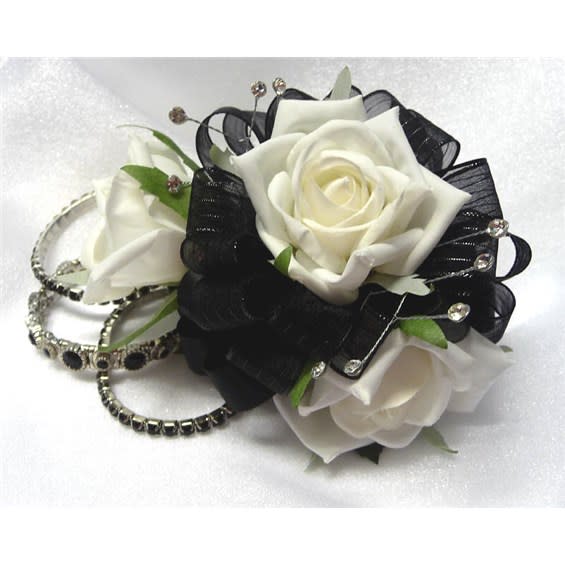 Black Keeksake Corsage Flower Bouquet