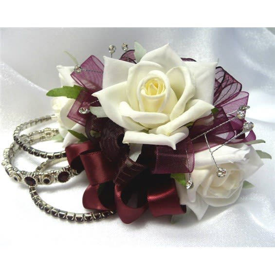 Burgundy Keepsake Corsage Flower Bouquet