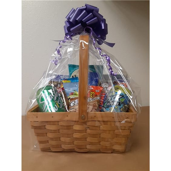 Large Snack Basket Flower Bouquet