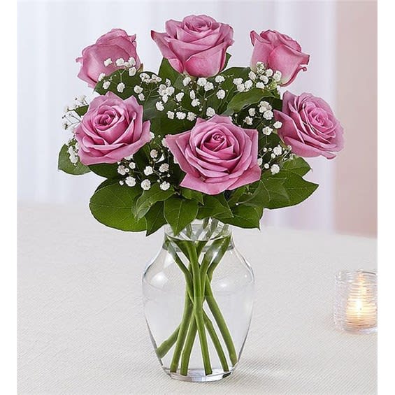 Classic 6 Lavender Rose Vase