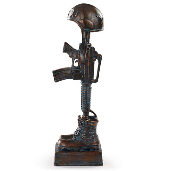 12" Battle Cross Statue