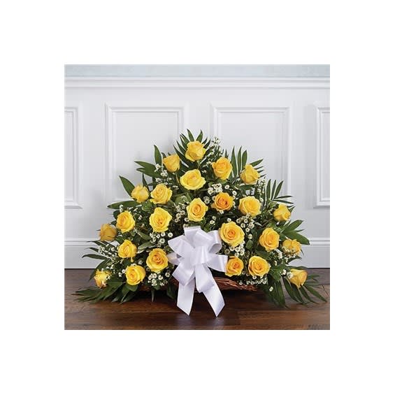 Sincerest Sympathies Fireside Basket - Yellow