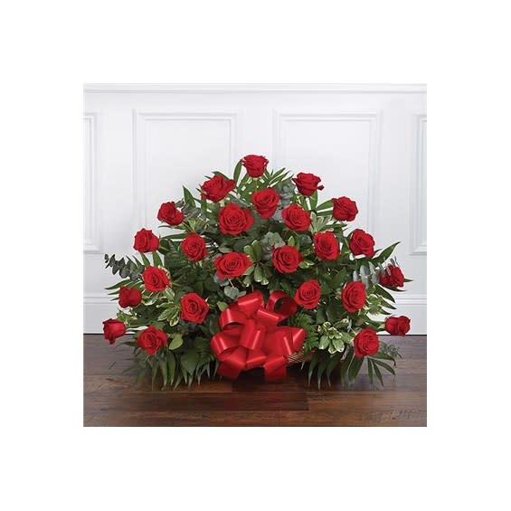 Sincerest Sympathies Fireside Basket - Red