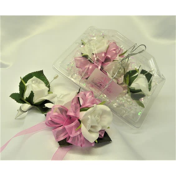 Father And Daughter Hot Pink Corsage And Boutonniere